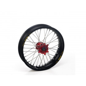 Roue arrière complète HAAN WHEELS 18x2,15 jante noir/moyeu rouge Gas Gas