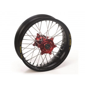 Roue avant complète HAAN WHEELS 21x1,60 jante noir/moyeu rouge Gas Gas