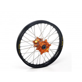 Roue arrière complète HAAN WHEELS 18x2.50 jante noire/moyeu orange KTM 690