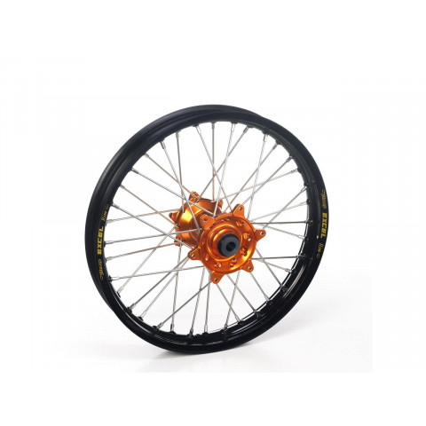 Roue arrière complète HAAN WHEELS 18x4.25 jante noire/moyeu orange KTM 950/990