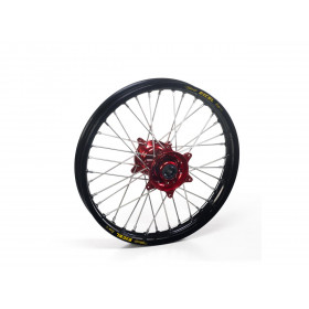 Roue arrière complète HAAN WHEELS 18x4.25 jante noire/moyeu rouge Honda Africa Twin
