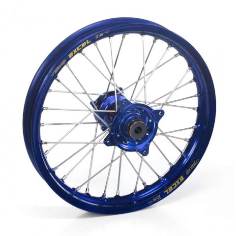 Roue arrière complète HAAN WHEELS 19x1.85 jante bleu/moyeu bleu Yamaha YZ250F