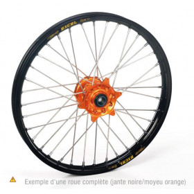 Roue arrière complète HAAN WHEELS 19X2.15 jante noir/moyeu orange KTM