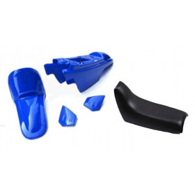 Kit plastiques ART couleur origine bleu avec selle complète noire Yamaha PW50