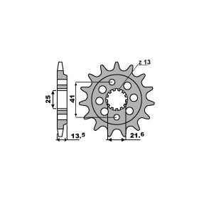 Pignon 15 dents PBR chaîne 520 Honda XR650
