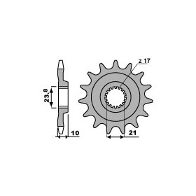 Pignon 14 dents PBR chaîne 520 Suzuki RM-Z450