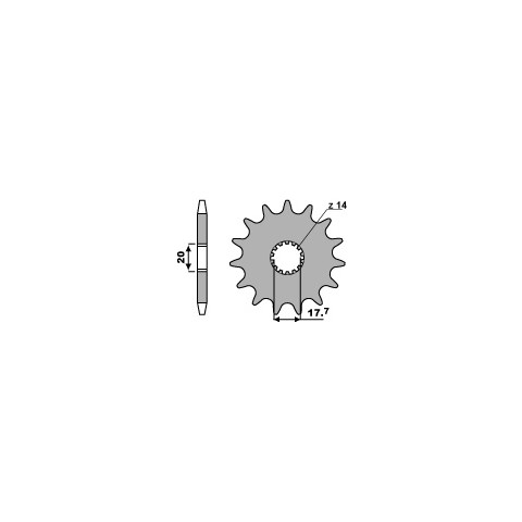 Pignon 15 dents PBR chaîne 428 Yamaha DTR125