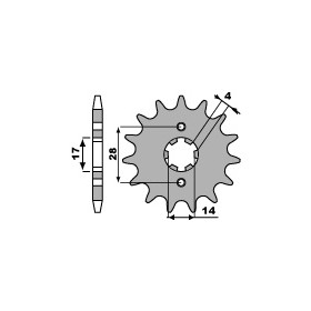 Pignon 12 dents PBR chaîne 420 DERBI 50CC