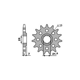 Pignon PBR 16 dents chaine 520 Suzuki GSX-R600 - Triumph Daytona 675