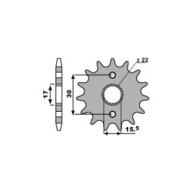 Pignon 15 dents PBR chaîne 420 HONDA CR80/85