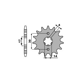 Pignon 14 dents PBR chaîne 420 KAWASAKI KLX110