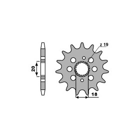 Pignon 15 dents PBR chaîne 420 HONDA CRF150R