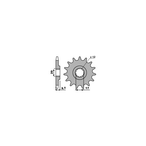 Pignon 12 dents PBR chaîne 428 KTM 50 EXC 