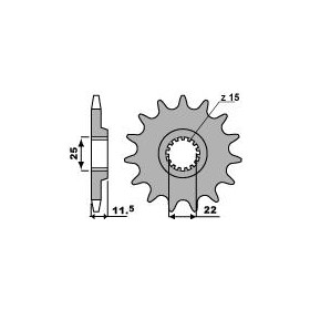 Pignon 15 dents PBR chaîne 520 KTM 620 LC4