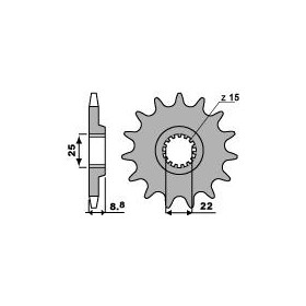 Pignon 13 dents PBR chaîne 520 KTM 125 EXC 