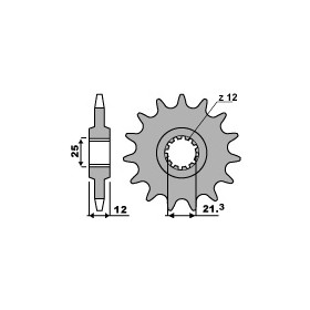 Pignon 13 dents PBR chaîne 520 HUSQVARNA WR240/WR250 