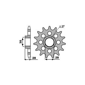 Pignon 15 dents PBR chaine 525 Aprilia 850 MANA 
