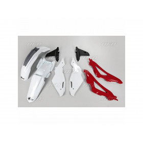 Kit plastique UFO couleur origine blanc/rouge/gris Husqvarna CR125