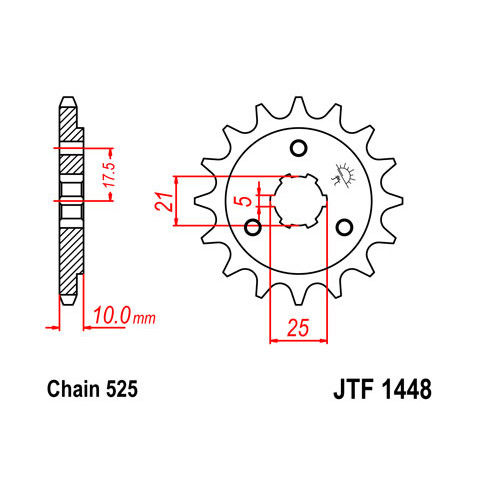 Pignon JT SPROCKETS 15 dents acier pas 525 type 1448 Suzuki