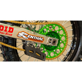 Couronne RENTHAL Ultralight™ 50 dents alu anti-boue pas 520 type 112U anodisé vert Kawasaki