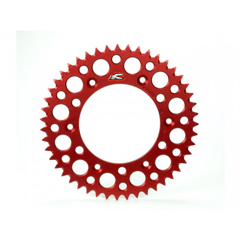 Couronne RENTHAL Ultralight™ 50 dents alu anti-boue pas 420 type 189U anodisé rouge Honda CRF50R