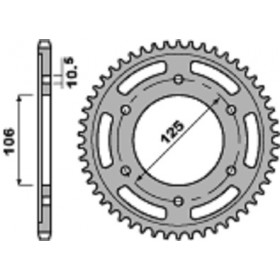 Couronne PBR 45 dents alu ultra-light anodisé dure pas 520 type 4530 Triumph Daytona 675