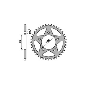 Couronne alu PBR 38 dents chaine 520 roue Marchesini