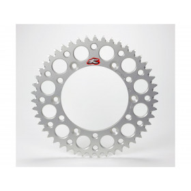 Couronne RENTHAL Ultralight™ 48 dents alu anti-boue pas 428 type 441U anodisé argent KTM SX85