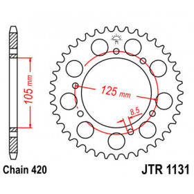 Couronne JT SPROCKETS 48 dents acier pas 420 type 1131