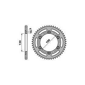 Couronne acier PBR 46 dents chaîne 520 Honda NX650 Dominator
