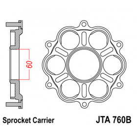 Support de couronne JT SPROCKETS 6 Silentblocs Ducati