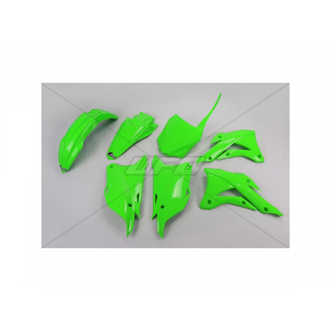 Kit plastique UFO vert fluo Kawasaki KX85