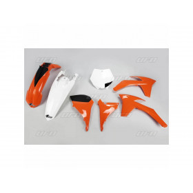 Kit plastique UFO couleur origine orange/blanc KTM