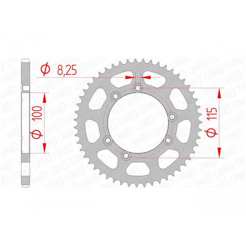 Couronne AFAM 50 dents acier pas 420 type 92115