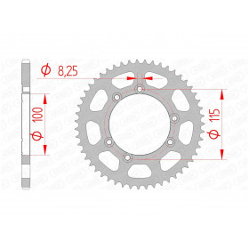 Couronne AFAM 50 dents acier pas 420 type 92115
