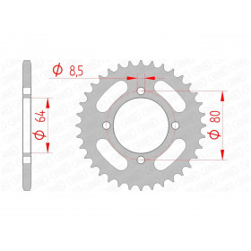 Couronne AFAM 32 dents acier pas 420 type 12101 Yamaha