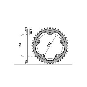 Couronne PBR 41 dents aluminium type 4464 pas 520 MV Agusta F3