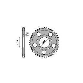 Couronne PBR 46 dents acier type 4557 pas 525 GILERA GP800 APRILIA SRV850