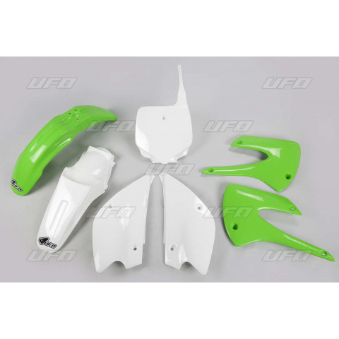 Kit plastique UFO couleur origine (2013) restylé vert/blanc Kawasaki KX85