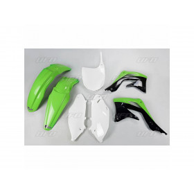 Kit plastique UFO couleur origine vert/noir/blanc Kawasaki KX450F