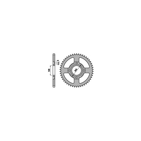 Couronne acier PBR 42 dents chaîne 428 DAELIM Roadwin 125