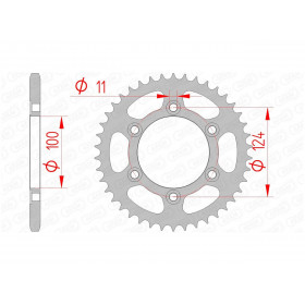 Couronne AFAM 45 dents acier pas 520 type 50602 Ducati