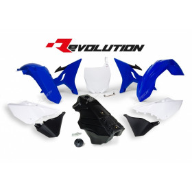 Kit plastique RACETECH Revolution + réservoir couleur origine bleu/blanc/noir Yamaha YZ125/250