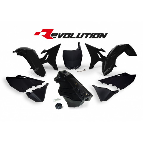 Kit plastique RACETECH Revolution + réservoir noir Yamaha YZ125/250