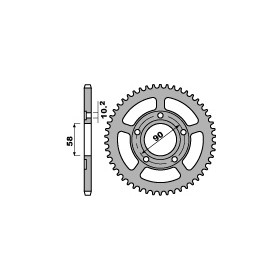 Couronne acier PBR 36 dents chaîne 520  HONDA NSR125R 