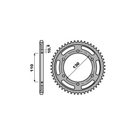 Couronne acier PBR 42 dents chaîne 530  SUZUKI GSXR1000 