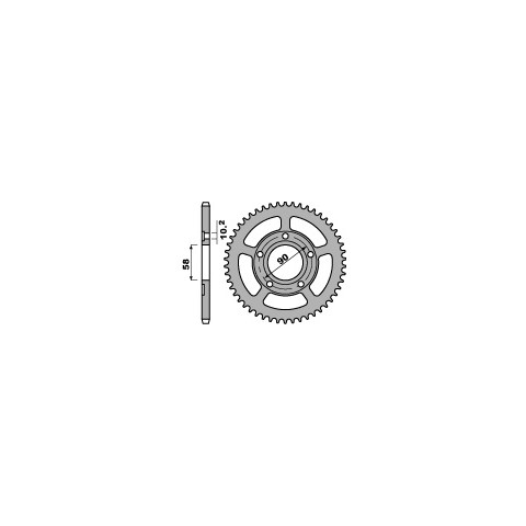 Couronne acier PBR 40 dents chaîne 520 HONDA CRM125 