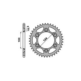 Couronne acier PBR 38 dents chaîne 525 DUCATI 996 ST4S 