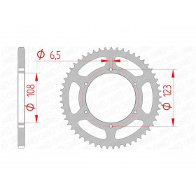Couronne AFAM 53 dents acier pas 420 type 92114