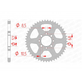 Couronne AFAM 32 dents acier pas 420 type 14100